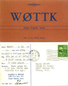 Bruene W0TTK QSL Card