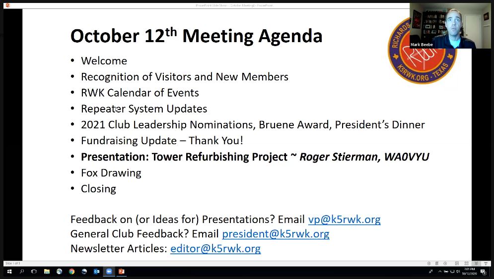 RWK - October 2020 Meeting